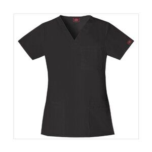 Dickies GenFlex (Solid) "Youtility" Jr. Fit V-Neck Top - 82855 - Black